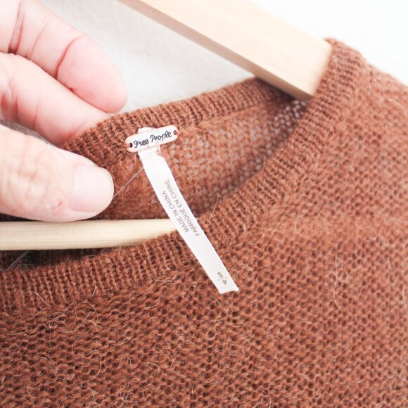 Free People Long Sleeve Color Blocked Rabbit Sweater Dress Size Small Petite S/P - Picture 2 of 7